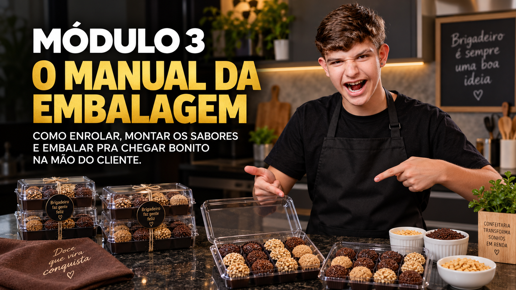 Vídeo aula do curso de brigadeiro 2